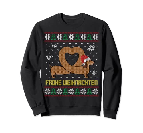 Dackel Weihnachtspullover Herren Damen Weihnachtspulli Ugly Sweatshirt von Ugly Christmas Sweater Weihnachtsoutfit lustig