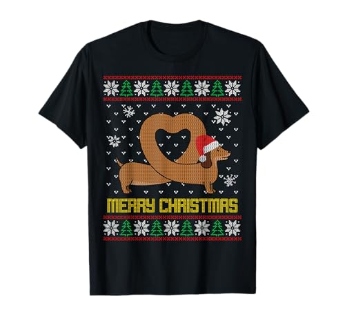 Dackel Weihnachtspullover Herren Damen Weihnachtspulli Ugly T-Shirt von Ugly Christmas Sweater Weihnachtsoutfit lustig