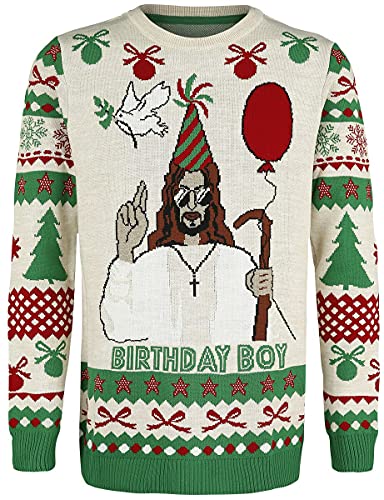 Ugly Christmas Sweater Birthday Boy Männer Weihnachtspullover Multicolor XXL von Ugly Christmas Sweater