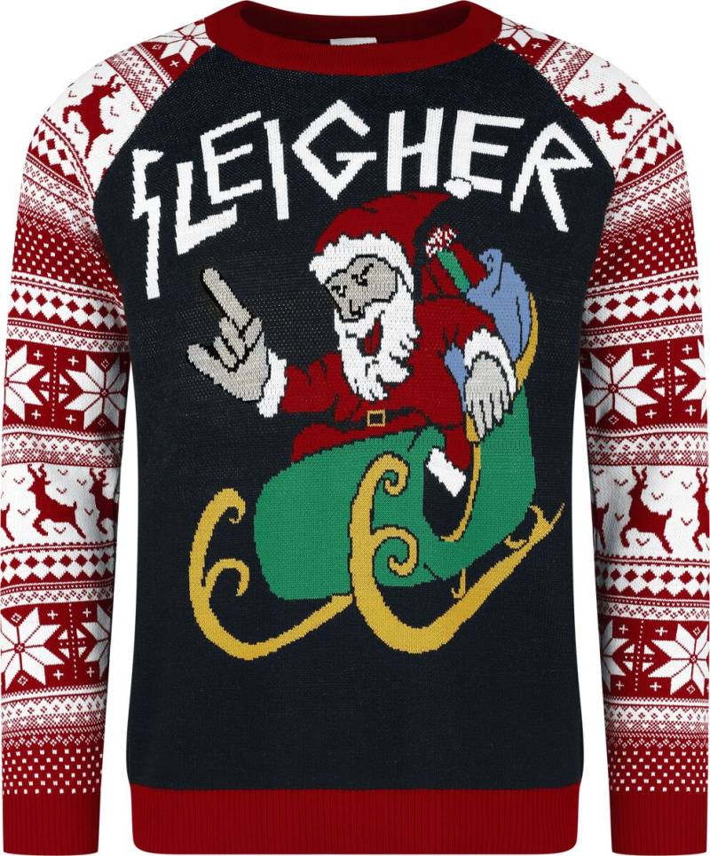 Ugly Christmas Sweater Weihnachtspullover - Sleigher Santa - S bis 5XL - für Männer - Größe XXL - multicolor von Ugly Christmas Sweater