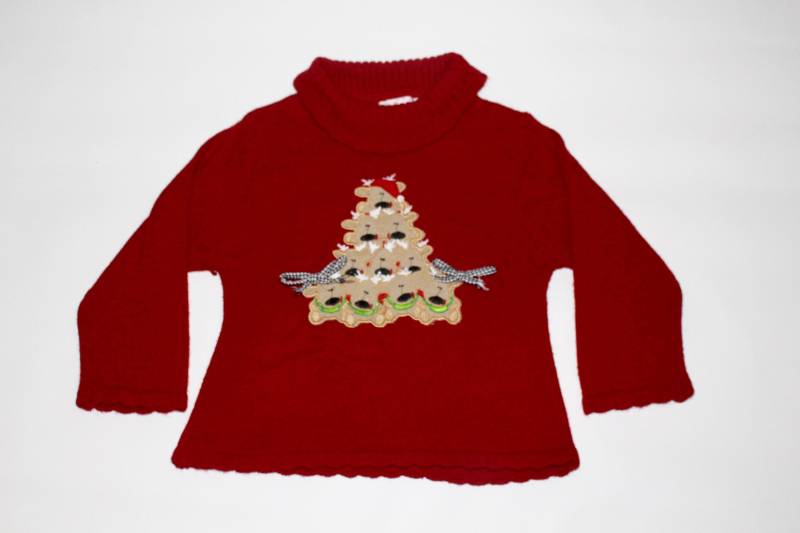Rentier Baum 5 Größe. Kinder Vintage Hässlicher Weihnachtspullover Rot # 254 von UglySweaterStoreUS