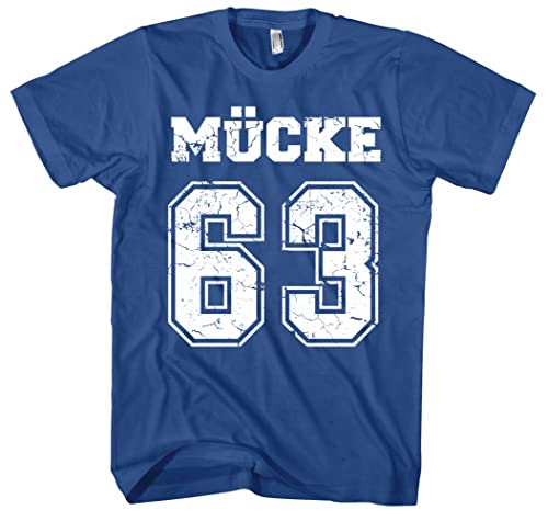 Mücke 63 Herren T-Shirt | Football Shirt Kult Weltkulturerbe | M1 Blau (XL) von Uglyshirt