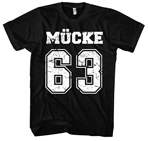 Mücke 63 Herren T-Shirt | Football Shirt Kult Weltkulturerbe | M1 Schwarz (3XL) von Uglyshirt