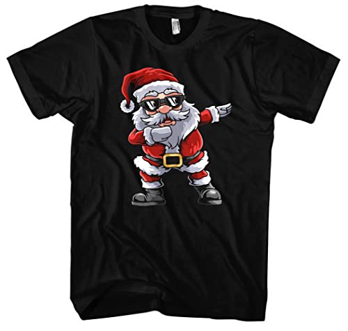 Santa Dabbing Herren T-Shirt | Weihnachten Weihnachtsmann Funny Xmas Shirt Christmas | Schwarz (4XL) von Uglyshirt