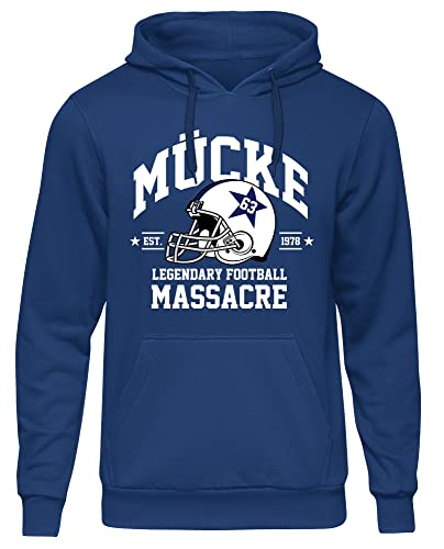 Uglyshirt Mücke 63 Herren Kapuzenpullover | Football Hoodie Kult Weltkulturerbe Pullover | M2 Blau (M) von Uglyshirt