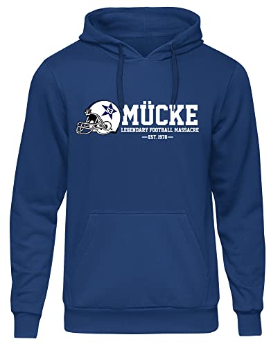 Uglyshirt Mücke 63 Herren Kapuzenpullover | Football Hoodie Kult Weltkulturerbe Pullover | M3 Blau (L) von Uglyshirt