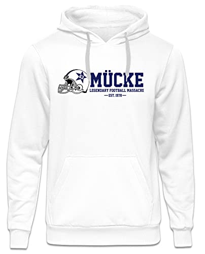 Uglyshirt Mücke 63 Herren Kapuzenpullover | Football Hoodie Kult Weltkulturerbe Pullover | M3 Weiß (L) von Uglyshirt