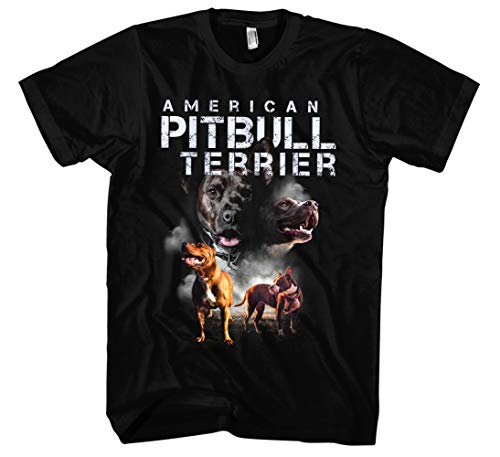 American Pitbull Terrier Herren T-Shirt | Pitbull Tshirt Herren - Dog Shirt - Hunde Shirt Herren - Pittbull Hund | M5 (XL) von Uglyshirt87