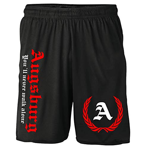 Augsburg Kranz Shorts | Fussball Sport Ultras Kurze Hose Sporthose (XXL, Augsburg Kranz M2) von Uglyshirt87