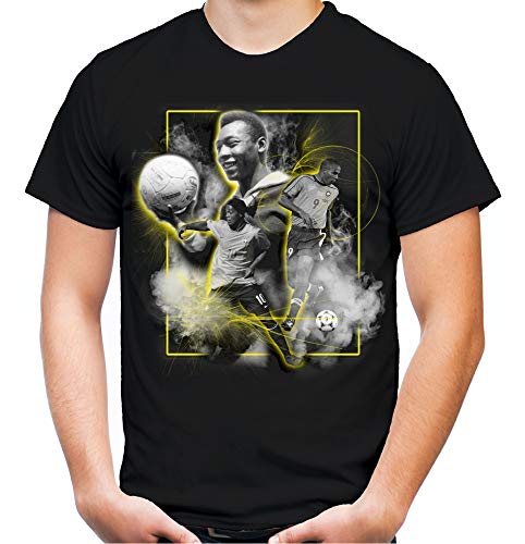 Brasilien Legenden Männer und Herren T-Shirt | Fussball Trikot Fan (L, Schwarz) von Uglyshirt87