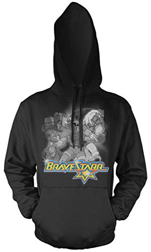 Bravestarr Männer und Herren Kapuzenpullover | Zeichentrick 80er Comic Kult Thirty-Thirty | M2 (M, Schwarz) von Uglyshirt87