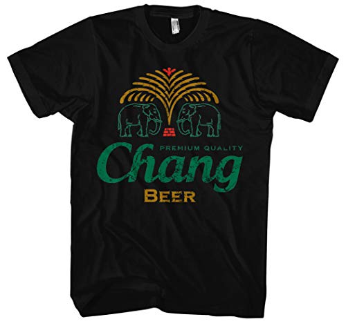 Chang Beer Männer und Herren T-Shirt | Bier Party Saufen Fun Thailand (Schwarz, L) von Uglyshirt87