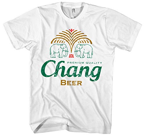 Chang Beer Männer und Herren T-Shirt | Bier Party Saufen Fun Thailand (Weiß, L) von Uglyshirt87