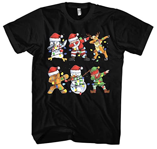 Christmas Dab Herren T-Shirt | Weihnachtsmann Shirt - Xmas Shirt Herren - Weihnachts Tshirt Herren - Dab Weihnachten | Schwarz (XL) von Uglyshirt87