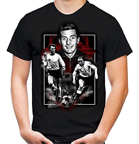 Deutschland Legenden Männer und Herren T-Shirt | Fussball Trikot Fan (XL, Schwarz) von Uglyshirt87