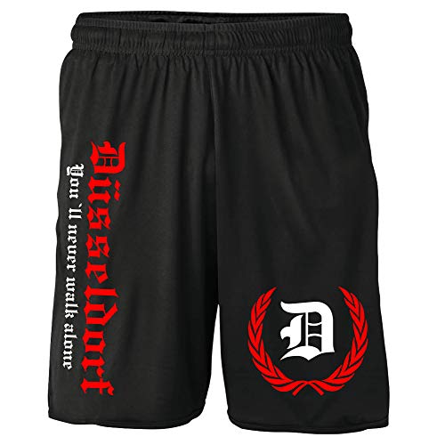 Düsseldorf Kranz Shorts | Fussball Sport Ultras Kurze Hose Sporthose (L, Schwarz Kranz M2) von Uglyshirt87