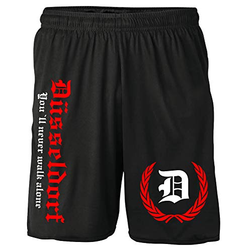 Düsseldorf Kranz Shorts | Fussball Sport Ultras Kurze Hose Sporthose (M, Schwarz Kranz M2) von Uglyshirt87