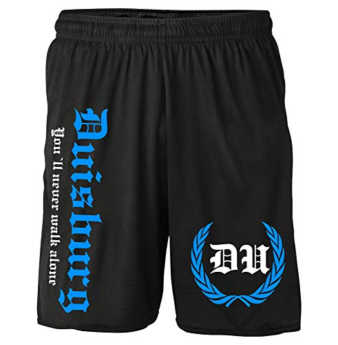 Duisburg Kranz Shorts | Fussball Sport Ultras Kurze Hose Sporthose (S, Schwarz Kranz M2) von Uglyshirt87