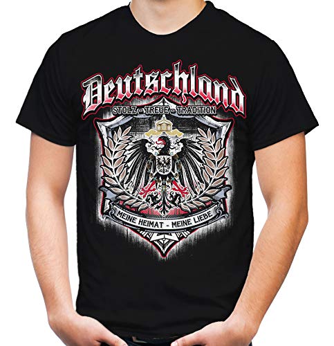 Für Immer Deutschland Männer und Herren T-Shirt | Kaiserreich Germania Preußen (3XL, Schwarz) von Uglyshirt87