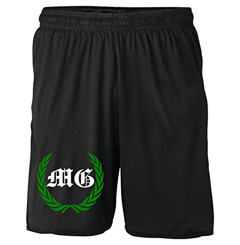 Gladbach Kranz Shorts | Fussball Sport Ultras Kurze Hose Sporthose (M, Schwarz Kranz M1) von Uglyshirt87