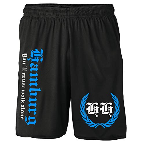 Hamburg Kranz Shorts | Fussball Sport Sommer Ultras Kurze Hose Sporthose (L, Schwarz Kranz M2) von Uglyshirt87