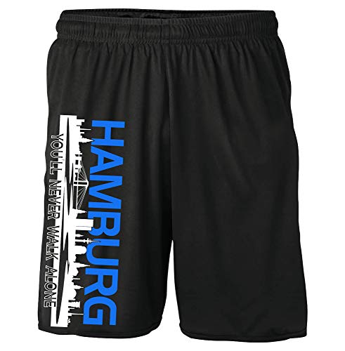 Hamburg Skyline Shorts | Fussball Sport Sommer Ultras Kurze Hose Sporthose (M) von Uglyshirt87