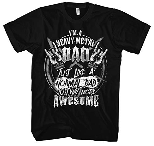 Heavy Metal Dad T-Shirt | Heavy Metal Tshirt Herren - Rock - Metal Shirt - Papa Geschenk t-Shirt - Musik t Shirts männer (Schwarz, 3XL) von Uglyshirt87