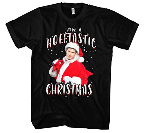 Hofftastic Christmas Männer Herren T-Shirt | Weihnachten Weihnachtsmann X-Mas Kostüm David Hasselhoff Santa (3XL) von Uglyshirt87