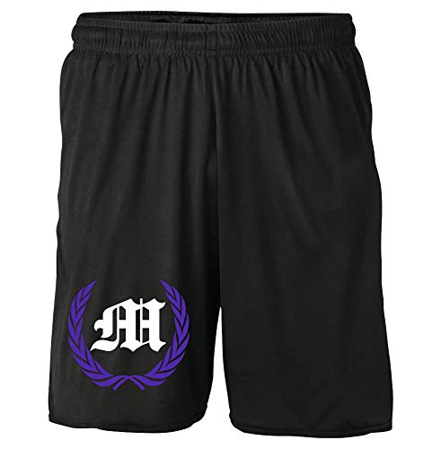 Madrid Kranz Shorts | Fussball Sport Sommer Ultras Kurze Hose Sporthose (XXL, Schwarz Kranz M1) von Uglyshirt87