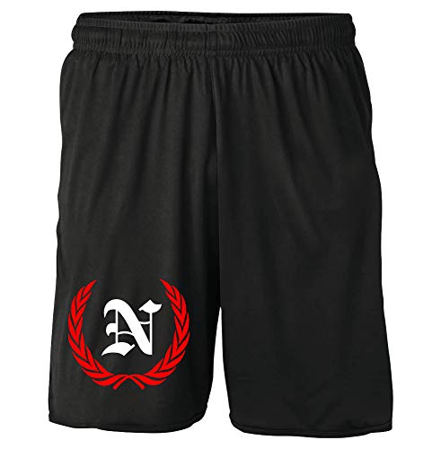 Nürnberg Kranz Shorts | Fussball Sport Sommer Ultras Kurze Hose Sporthose (XL, Schwarz Kranz M1) von Uglyshirt87
