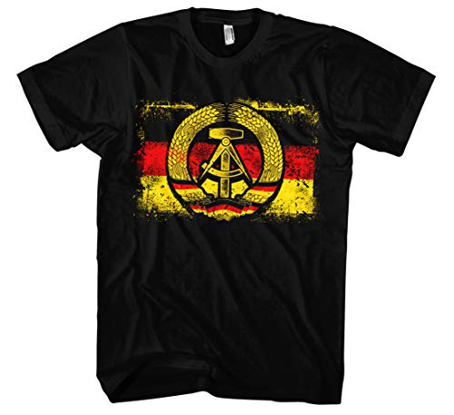 Old School Flag DDR Männer und Herren T-Shirt | Flagge Retro Ostalgie FDJ Ossi Osten (L) von Uglyshirt87