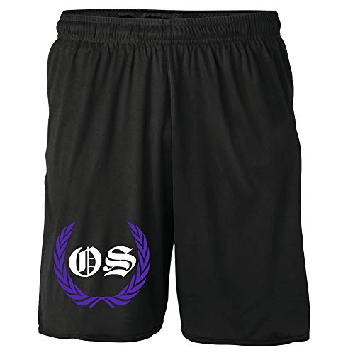 Osnabrück Kranz Shorts | Fussball Sport Sommer Ultras Kurze Hose Sporthose (L, Schwarz Kranz M1) von Uglyshirt87