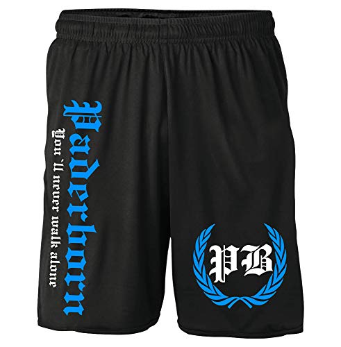 Paderborn Kranz Shorts | Fussball Sport Sommer Ultras Kurze Hose Sporthose (L, Schwarz Kranz M2) von Uglyshirt87