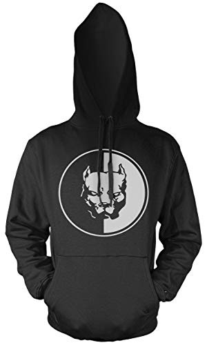 Pitbull Hardcore Männer und Herren Kapuzenpullover | Musik Techno Electro Rock (3XL, Schwarz) von Uglyshirt87