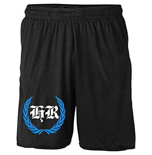 Rostock Kranz Shorts | Fussball Sport Sommer Ultras Kurze Hose Sporthose (XL, Schwarz Kranz M1) von Uglyshirt87