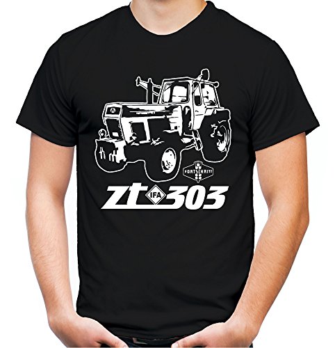 Traktor ZT Männer und Herren T-Shirt | 305 Oldtimer DDR Landwirt Bauer | M2 (XL, Schwarz) von Uglyshirt87