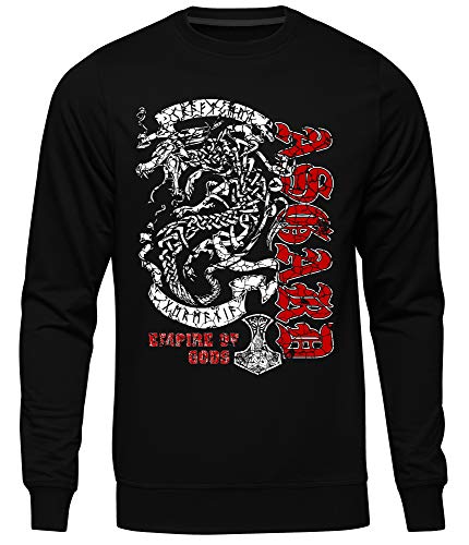 Uglyshirt87 Asgard Männer Herren Pullover | Wikinger Odin Thor Vikings Berserker Walhalla (L) von Uglyshirt87