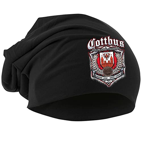 Uglyshirt87 Für Immer Cottbus Mütze | Strickmütze - Cottbus Beanie - Hut - Cottbus Logo - Hat - Stadt - City | Beanie Druck: Bunt von Uglyshirt87