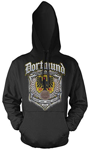 Uglyshirt87 Für Immer Dortmund Männer und Herren Kapuzenpullover | Fussball Stadt Fan (4XL, Schwarz Druck: Bunt) von Uglyshirt87