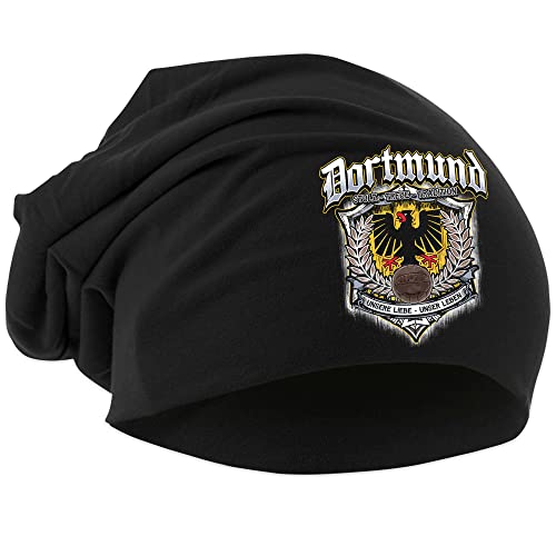 Uglyshirt87 Für Immer Dortmund Mütze | Strickmütze - Dortmund Beanie - Hut - Dortmund Logo - Hat - Stadt - City | Beanie Schwarz Druk: Bunt, Einheitsgröße von Uglyshirt87