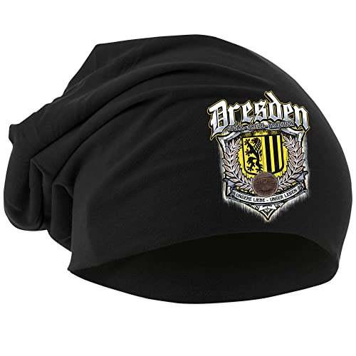 Uglyshirt87 Für Immer Dresden Mütze | Strickmütze - Dresden Beanie - Hut - Dresden Logo - Hat - Stadt - City | Beanie Druck: Bunt von Uglyshirt87