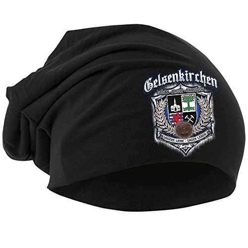 Uglyshirt87 Für Immer Gelsenkirchen Mütze | Strickmütze - Gelsenkirchen Beanie - Hut - Gelsenkirchen Logo - Hat - Stadt - City | Beanie Druck: Bunt von Uglyshirt87