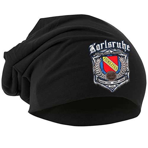 Uglyshirt87 Für Immer Karlsruhe Mütze | Strickmütze - Karlsruhe Beanie - Hut - Karlsruhe Logo - Hat - Stadt - City | Beanie Druck: Bunt, Einheitsgröße von Uglyshirt87