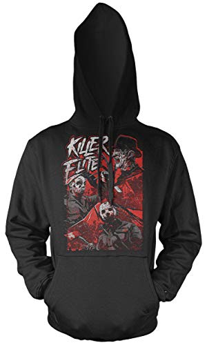 Uglyshirt87 Killer Elite Männer und Herren Kapuzenpullover | Freddy Michael Myers Jason Voorhees (4XL, Schwarz) von Uglyshirt87