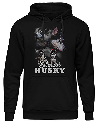 Uglyshirt87 Siberian Husky Herren Kapuzenpullover | Husky Pullover Herren - Husky zubehör - Husky Geschenk - Hunde Pullover Herren - Hoodie | M5 (M) von Uglyshirt87