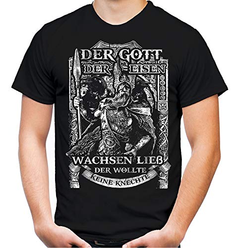 Unser Gott Odin Männer und Herren T-Shirt | Wikinger Thor Walhalla (XXL, Schwarz) von Uglyshirt87