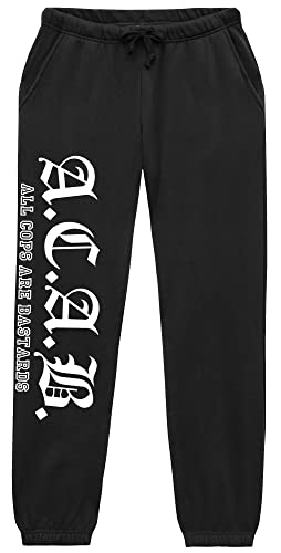 ACAB Herren Jogginghose | Fussball Ultras Männer Hooligan Schlagring Hose | M1 (XXL) von Uglyshirt89