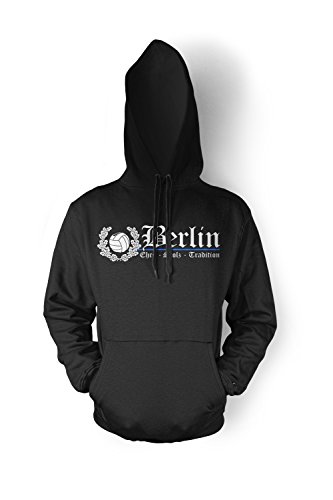 Berlin Ehre & Stolz Männer und Herren Kapuzenpullover | Fussball Ultras City Geschenk | M2 FB (Schwarz, M) von Uglyshirt89