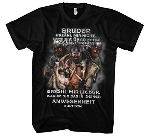 Bruderschaft Männer Herren T-Shirt | Wikinger Odin Walhalla Biker Kamerad Soldat (4XL) von Uglyshirt89