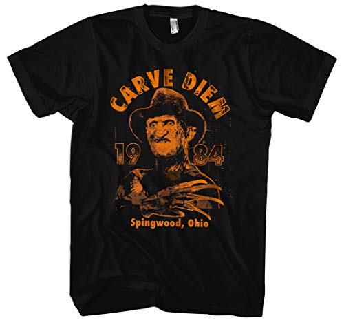 Carve Diem Freddy Männer und Herren T-Shirt | Horror Nightmare Krueger Elm Street (4XL) von Uglyshirt89